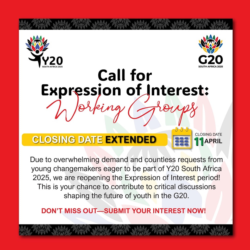 Y20 South Africa - Call for Expression of Interest working groups